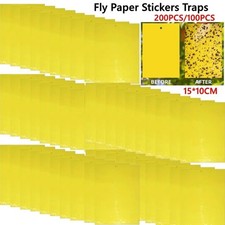 Double Sided Sticky Traps for Fruit Flies, Insect Bug Catcher for Plants & Garde