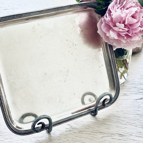 Vintage french silver platter - vintage,