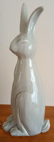 Rabbit hare ceramic ornament - rabbit,