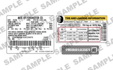 Automotive VIN ID Label