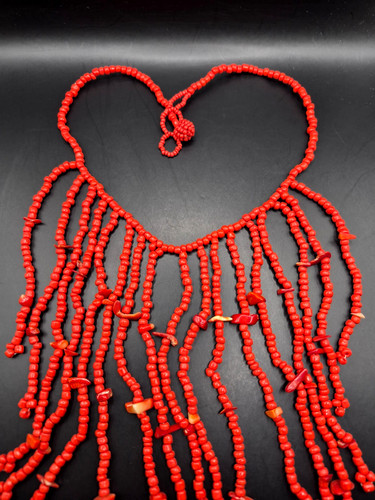 Vintage art deco red coral - art,
