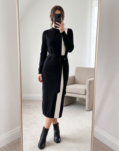 Reiss millie black white - white, long