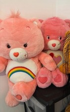 2x Giant XL Care Bears 2002 Love A Lot and Cheer bear