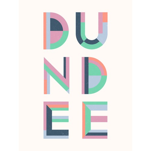 Dundee colourful word art - dundee,