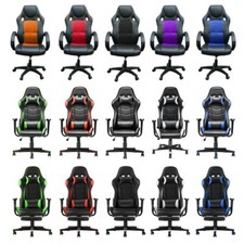 Office Chair PU Leather Swivel Chair Tilt Chair Executive Racing Gaming Computer