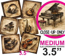 Vintage Music Card Toppers