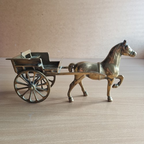 Vintage solid brass horse and - horse,