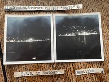 Hong Kong China Vintage 2 x c1937 Photographs HMS Eagle Aircraft Carrier etc.