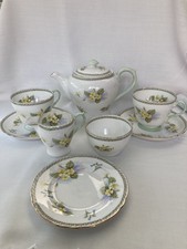 VINTAGE SHELLEY PRIMROSE PATTERN TEA FOR TWO SET