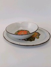 Midwinter Stonehenge Nasturtium Platter and Large Serving Bowl