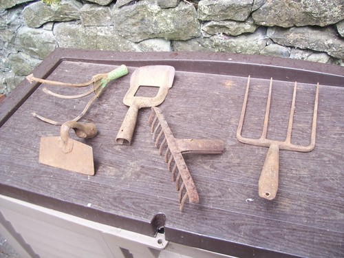 Bundle old rusty garden - bundle,