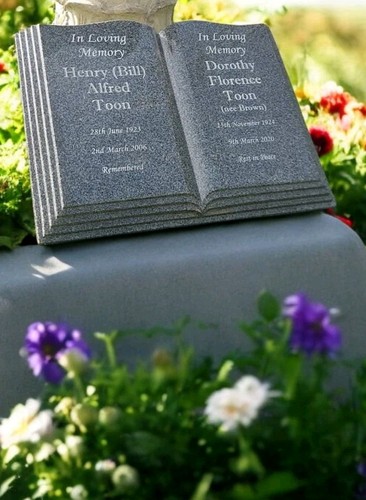 Personalised granite open book - personalised,