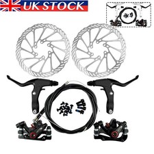 Mechanical Bike Disc Brake Set Bicycle Brakes Front Rear Caliper Brake Cables UK