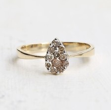 Gold Diamond Ring - 9ct Yellow