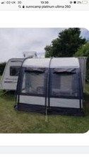 Sunncamp Ultima Platinum 260 caravan Awning No Poles - See Pics - Burgundy