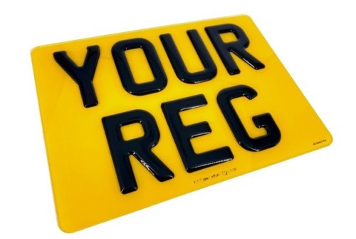 Square number plate 11x8 - plate, |