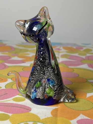 Vintage murano art glass - murano, cat