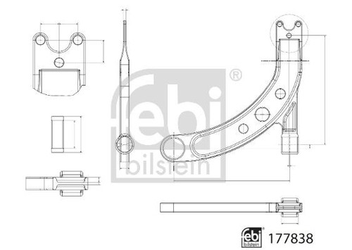 Fits febi 177838 arm fiat - febi,