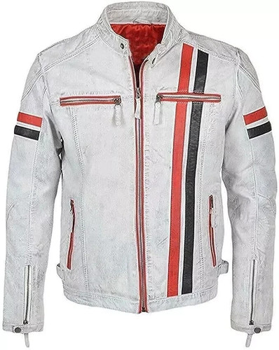 Men biker cafe racer - cafe, white