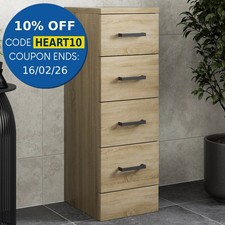 Bathroom 4 Drawer Storage Unit