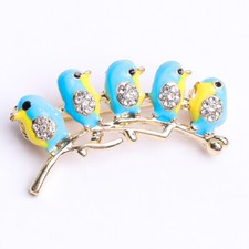 Art Deco Style Enamel Crystal