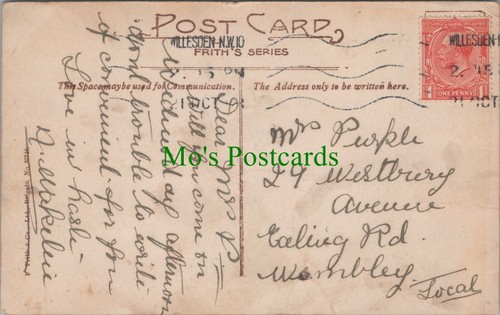 Genealogy postcard purple - genealogy,