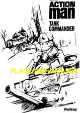 VINTAGE ACTION MAN TANK COMMANDER B&W NEW A5 FANTASY SHOP/COUNTER DISPLAY POSTER