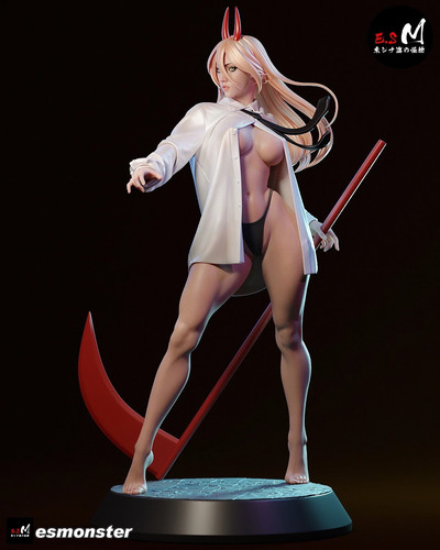 Sexy power chainsaw man - chainsaw, statue