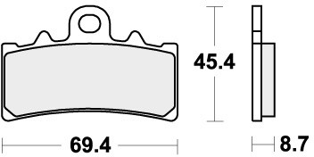 Sbs brake pads front - sbs, for