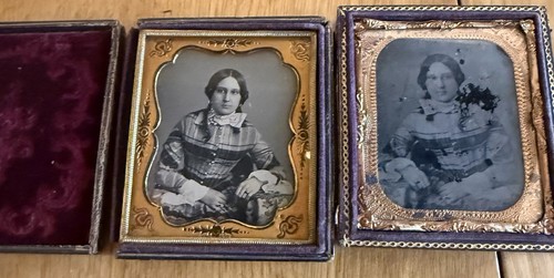 Daguerreotype and copy - daguerreotype,