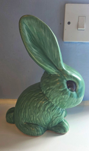 Sylvac green snub nose rabbit - sylvac,