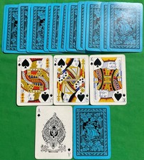 Old c1900 Antique Goodall ** GALLEON SHIP at SEA ** Wide Bezique Playing Cards