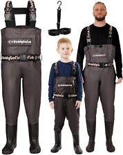 DaddyGoFish Chest Waders for Kids and Adults, Fishing and Hunting Waders with a