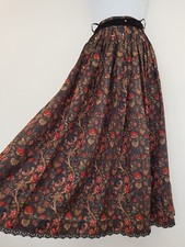Vintage Skirt SILK Floral Midi