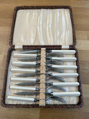 Vintage set faux bone - vintage, 6