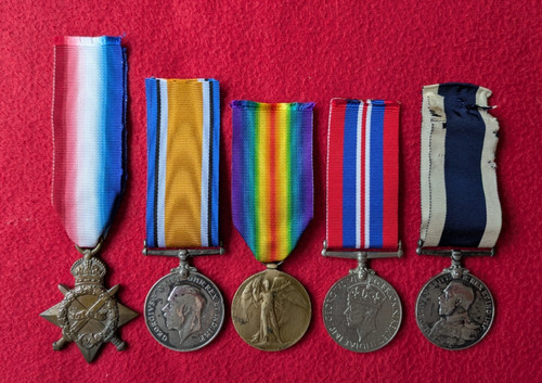 Royal navy ww1 star trio - navy,