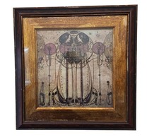 Framed Art Print in Wooden Frame 42x42cm Used