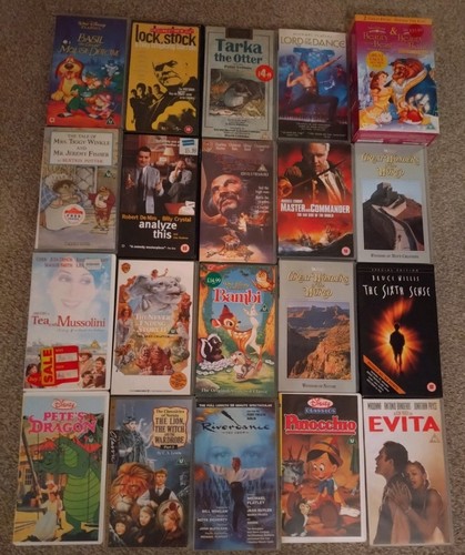 Vhs video tapes mixed films - video,