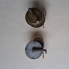 Two Vintage fishing reels, one milbro brass reel, one effzatt 495