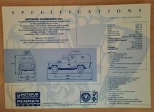 HOTSPUR SKIRMISHER 4x4 LAND ROVER car sales brochure. Military tank literature