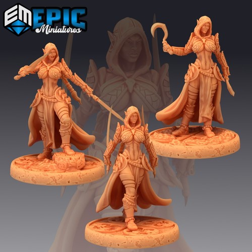 Dark elf rogue print - dark, 3d