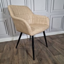 Retro Atomic Tub Chair Vintage Mid Century Style Desk Seat - Faux Leather Vinyl