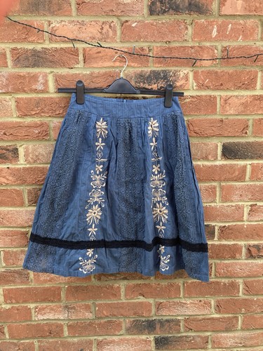 Noa blue - embroidered, boho