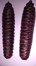 CAST IRON Cuckoo Clock Pine Cone Weights x 2 Vintage - LOT 2