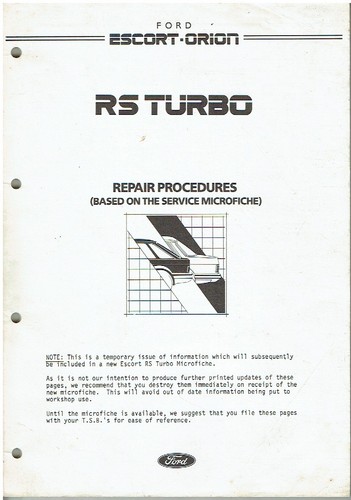 Ford escort mk4 turbo - rs,