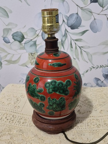Japanese kutani ware coral red - kutani, coral-red