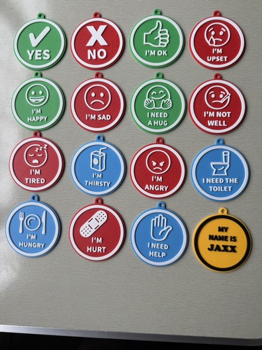 Sensory communication cards - sensory,