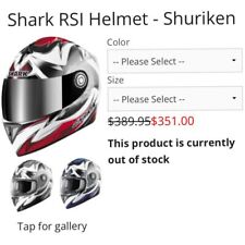 Shark RSI SHURIKEN motorcycle helmet with Uclear Bluetooth audio!