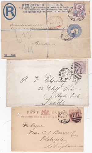 1881 bradford postal - 1881/94,