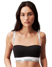 Calvin Klein Modern Cotton Bra Lightly Lined Bandeau Womens Lingerie 000QF7628E
